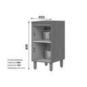 Ver imagem 3 de Balcão Cozinha Henn Venaly 1 Porta 40cm Cinamomo/Off White