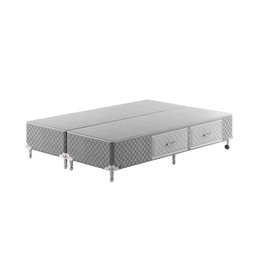 Base Box Gaveta Bipartido Queen Spubio Incofal Cinza 158x198x40cm - 2
