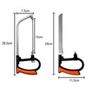 Ver imagem 2 de Kit Completo Arco Serra Mini Serrote Multifuncional Ajustável 7 Peças Serra Tico Tico