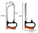 Ver imagem 2 de Kit Completo Arco Serra Mini Serrote Multifuncional Ajustável 7 Peças Serra Tico Tico