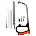 Ver imagem 3 de Kit Completo Arco Serra Mini Serrote Multifuncional Ajustável 7 Peças Serra Tico Tico