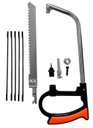 Ver imagem 3 de Kit Completo Arco Serra Mini Serrote Multifuncional Ajustável 7 Peças Serra Tico Tico