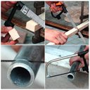 Ver imagem 7 de Kit Completo Arco Serra Mini Serrote Multifuncional Ajustável 7 Peças Serra Tico Tico