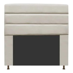 Cabeceira Estofada Turim 160cm Queen Courino Bege