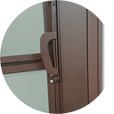 Ver imagem 4 de Porta Alumínio Basculante 80 Esq L25 V.Boreal Marrom Corten Brimak