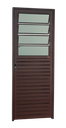 Ver imagem 1 de Porta Alumínio Basculante 80 Esq L25 V.Boreal Marrom Corten Brimak