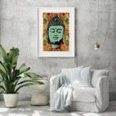 Ver imagem 2 de Quadro Decorativo Buda Anos 70 - 60x48cm:madeira Branca