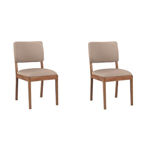 Kit 2 Cadeiras Decorativa Sala de Jantar Luxo Julia Facto Fendi - Mozzelar
