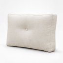 Ver mais imagens de Almofada Decorativa Aviv Bege Cheia com Zíper 35x56 Linho para Sofá Cama Poltrona Fibra Siliconada