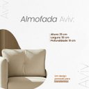 Ver imagem 4 de Almofada Decorativa Aviv Bege Cheia com Zíper 35x56 Linho para Sofá Cama Poltrona Fibra Siliconada