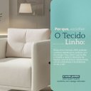 Ver imagem 3 de Almofada Decorativa Aviv Bege Cheia com Zíper 35x56 Linho para Sofá Cama Poltrona Fibra Siliconada
