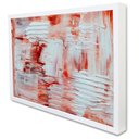 Ver imagem 2 de Quadro Decorativo Abstrato Vermelho e Branco em Moldura Caixa Tacolado Moldura Trad 1cm Madeira Escu