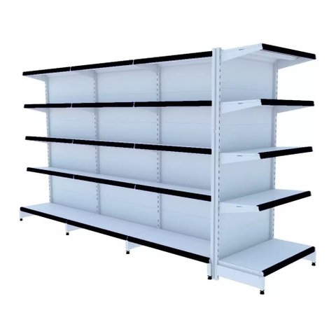 Gondola Centro 170 Fit Ate 3 Metros 1 Ponta Branco 35b Pe Preto