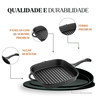 Frigideira Grill Quadrada Panelamineira Cabo Ferro 26cm 1,8l - 2