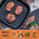 Ver imagem 3 de Frigideira Grill Quadrada Panelamineira Cabo Ferro 26cm 1,8l