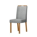 Ver imagem 4 de Conjunto Sala de Jantar Mesa Aurea 160x90 6 Cadeiras Anitta Ype/off White/linho Cinza Claro