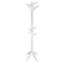 Ver imagem 2 de Mancebo de Madeira com Araras de Roupas e Bolsa para Quarto Resion Cabideiro Reticulado Branco