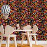 Papel de Parede Auto Adesivo Quarto Infantil Brinquedos Fofos Coloridos Vinil Quarto Criança 12m - 7