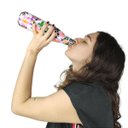 Ver imagem 2 de Garrafa Termica Estampa Flores Floral 500ml Inox Colorido Florido Conserva Suco Cha Agua Gelada Dia