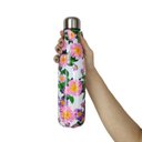 Ver imagem 3 de Garrafa Termica Estampa Flores Floral 500ml Inox Colorido Florido Conserva Suco Cha Agua Gelada Dia
