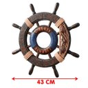 Ver imagem 4 de Timão Leme Marinheiro Decoração Náutica Casa de Praia 43cm