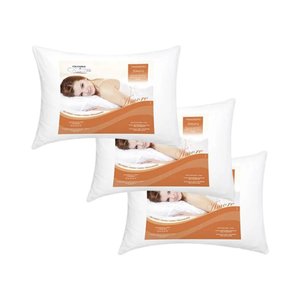 Kit 3 Travesseiros Amore 100% Poliéster Ortobom 20x50x70