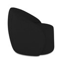 Ver imagem 6 de Poltrona Decorativa Orgânica Giratória Lua Linho Preto D03 - D’Rossi