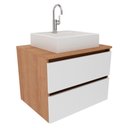 Ver imagem 1 de Gabinete Com Cuba Para Banheiro Bn3600x07 Amendoa Branco