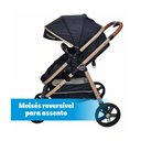 Ver imagem 3 de Carrinho de Bebe 3 em 1 Apolo Preto - Passear Baby