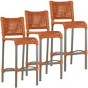 Ver imagem 1 de 3 Banquetas Haiti em Corda Náutica Alumínio Balcão Edícula Trama Original