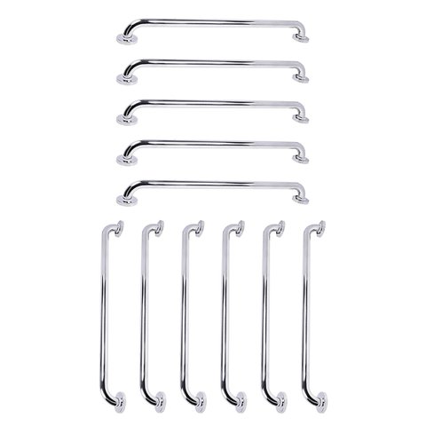Barra de Apoio 70cm Inox Kit 11 Unidades Idoso Deficiente Cadeirante Gestante Banheiro Box Segurança