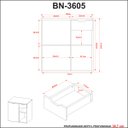 Ver imagem 4 de Gabinete Banheiro Suspenso Com Cuba Inclusa e 2 Nichos 60 cm Cor: Mármore Branco
