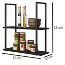 Ver imagem 5 de Kit 02 Prateleiras Decorativas Multiuso Industrial D01 Design Preto Fosco - Inoviza