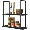 Ver imagem 3 de Kit 02 Prateleiras Decorativas Multiuso Industrial D01 Design Preto Fosco - Inoviza