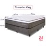 Cama Box King Premium Mola Ensacada com Espuma D33 e Viscoelástica Nasa 193x203x72cm Bf Colchões - 9