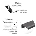 Ver imagem 4 de Kit 20 Puxador Drop Alumínio Porta Gaveta Móveis Planej 30cm - Titanio