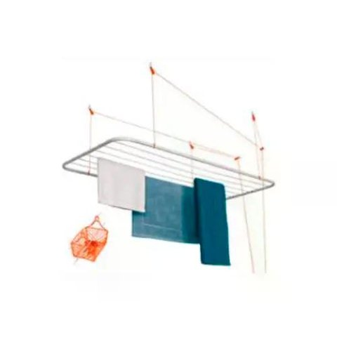 Varal de Teto 90x56cm em Aço Inox Branco - Maxeb