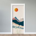 Ver imagem 1 de Adesivo de Porta - Paisagem Arte Boho