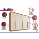 Ver imagem 5 de Guarda Roupa 6 Portas 6PORTAS 4GAVETAS Alba Europa Peroba/Off