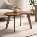Ver imagem 3 de Mesa de Centro para Sala de Estar Orgânica 91cm Pés Retrô Ariela A05 Terracota - Lyam Decor
