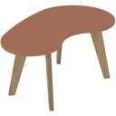 Ver mais imagens de Mesa de Centro para Sala de Estar Orgânica 91cm Pés Retrô Ariela A05 Terracota - Lyam Decor