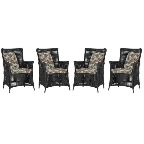 4 Poltronas Igapó Alumínio Micro Pintura Marrom Corda Náutica Estofado 6