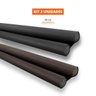 Kit 2 Unidades Veda Porta Protetor Rolinho Impermeável Ajustável 80 Cm - 1 Preto e 1 Marrom - 1