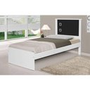 Ver imagem 1 de Cama Barcelona para Quarto Solteiro Flex Color Branco-preto