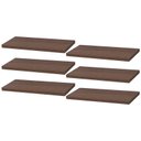 Ver imagem 2 de Kit 6 Prateleiras 30 X 15cm Nogal Suporte Invisível