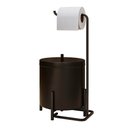 Ver imagem 1 de Lixeira e Porta Papel Higiênico de Chão Luxe em Aço D09 Preto - Mpozenato