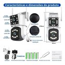 Ver imagem 2 de Câmera Ip Externa Wifi Yoosee 8mp Visão Noturna Branco/preto