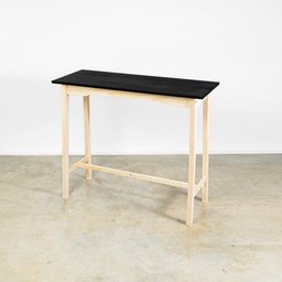 Mesa Bancada Moema 102Ax120Lx46P Cubomob NATURAL E PRETO - 4