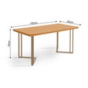 Ver imagem 3 de Mesa de Jantar Industrial Alice Madeira Maciça Imbuia Pés em Ferro Champagne