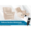 Ver imagem 3 de Poltrona Reclinável Motorizada P- Sala da Vinci Malbec Zero Wall Giro e Balanço Suede Bege -